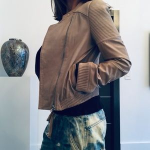 Designer genuine leather jacket Small